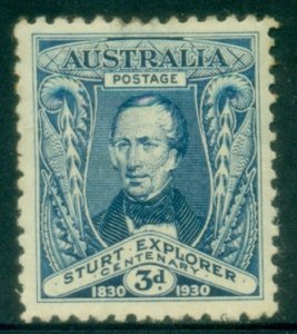 Australia 1930 Charles Sturt Exploration of the Murray River 3d dark blue (pa...