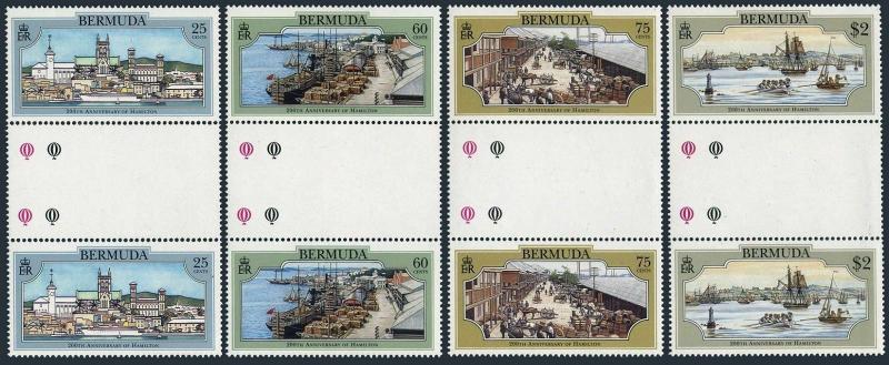 Bermuda 656-659 gutter,MNH.Michel 639-642. Hamilton Bicentennial,1993.Ships.