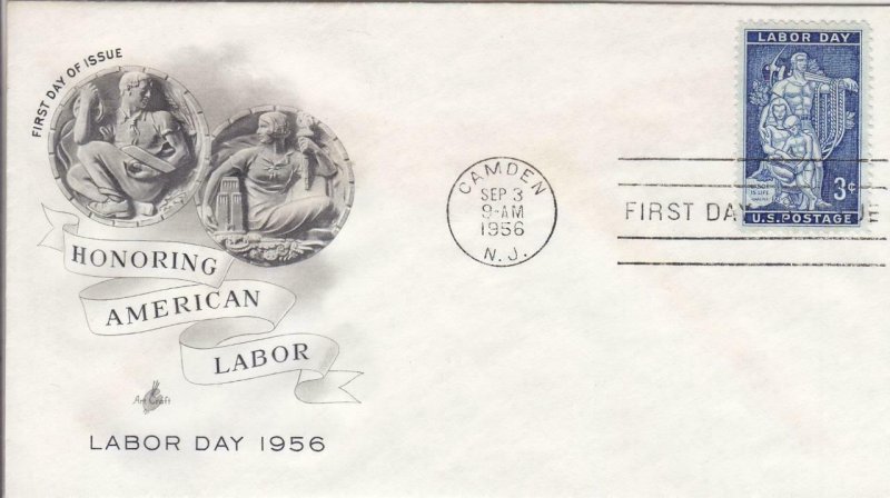 1956, Honoring American Labor, Artcraft, FDC (D14479)