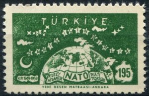 Turkey Sc#1437 MNH, 195k grn, NATO, 10th Anniversary (1959)