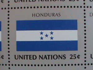 ​UNITED NATION-1989 SC#562-5 U. N. FLAGS SERIES MNH FULL SHEET- VERY FINE