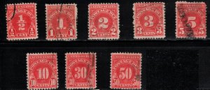 USA Scott # J79-86 Used - Postage Dues