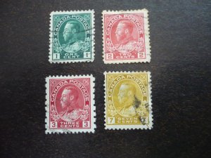 Stamps - Canada - Scott# 104,106,109,113 - Used Part Set of 4 Stamps