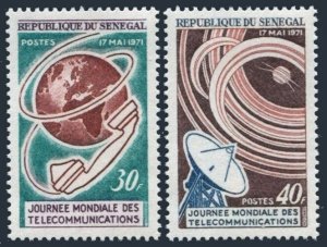 Senegal 344-345, MNH. Mi 456-457. 3rd World Telecommunications Day,1971.