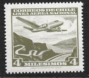 Chile #C225 4m Plane Above River ~ MNH