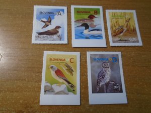 Slovenia  #  1043-47  MNH  Birds