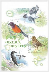 2021 France Birds of the Islands MS4 (Scott 5969) MNH