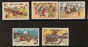 ISLE OF MAN SG433/7 1990 EDWARDIAN POSTCARDS MNH 