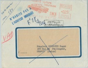 75814 - FRANCE - Postal History - ADVERTISING Postmark 1959 Auto CARS Simca