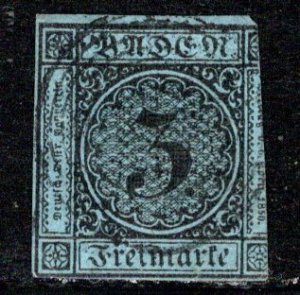 German States Baden Scott # 8, used