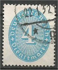 GERMANY, 1931, used 4pf, Numeral Scott O63