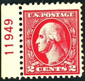 U.S. #528 MINT PL# Single OG LH