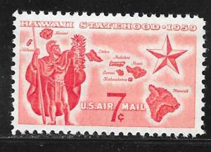 USA C55: 7c Hawaii Statehood, single, MNH, F-VF