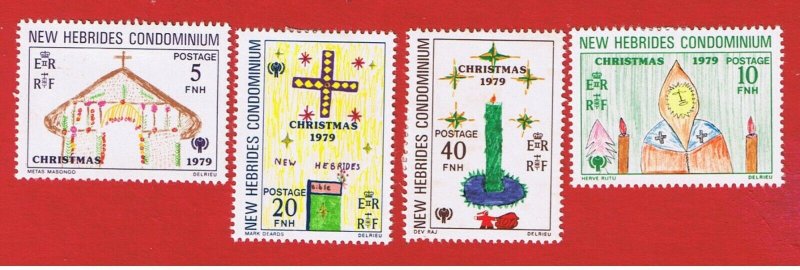 New Hebrides(British) #272-275  MVFLH OG   Christmas  Free S/H