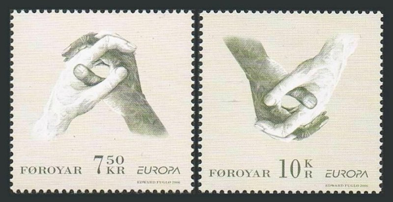 Faroe 475-476,MNH. EUROPE CEPT 2006.Hands.