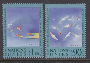 UN Geneva 327-328 MNH VF