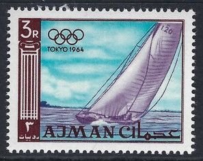 Ajman Sc #35: Summer Olympic Games 1964, Tokyo, 3r 1965 MNH. CV $2