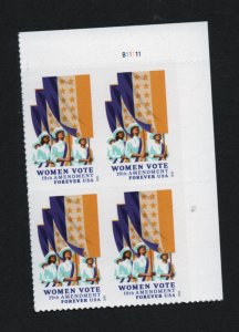 Scott# 5523   Womem's   Right to Vote   plate block of 4