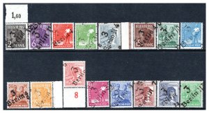 DDR under russian occ. like Scott # 557 - 573, mint nh, w/o A179, with o/p