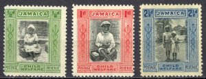 Jamaica Sc# B1-B3 MH (b) 1923 Native Boy & Girl