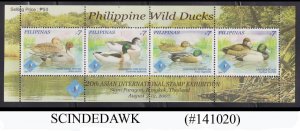 PHILIPPINES - 2007 20th ASIAN INTERNATIONAL STAMP EXHIBITION WILD DUCKS M/S MNH