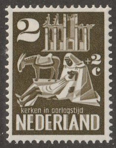 Netherlands, stamp,  Scott#B214,  mint,  hinged,  2 cents,