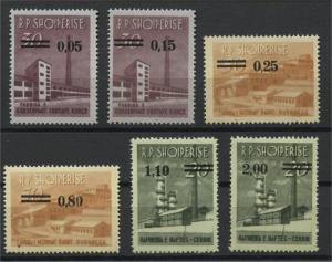 ALBANIA  DEFINITIVES BUILDING 1965  NH SET