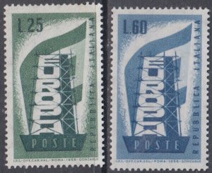 ITALY Sc # 715-6 CPL MNH SET of 2 - 1956 EUROPA, REBUILDING EUROPE