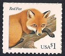 #3036 1 Dollar Red Fox mint OG NH VF