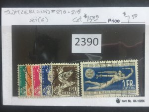 $1 World MNH Stamps (2390) Switzerland #210-215, see image