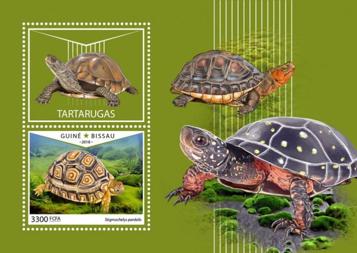 GUINEA BISSAU - 2018 - Turtles - Perf Souv Sheet - MNH