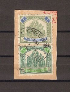 FEDERATED MALAY STATES 1922/34 SG 76a & SG 80 USED Cat £320. CERT