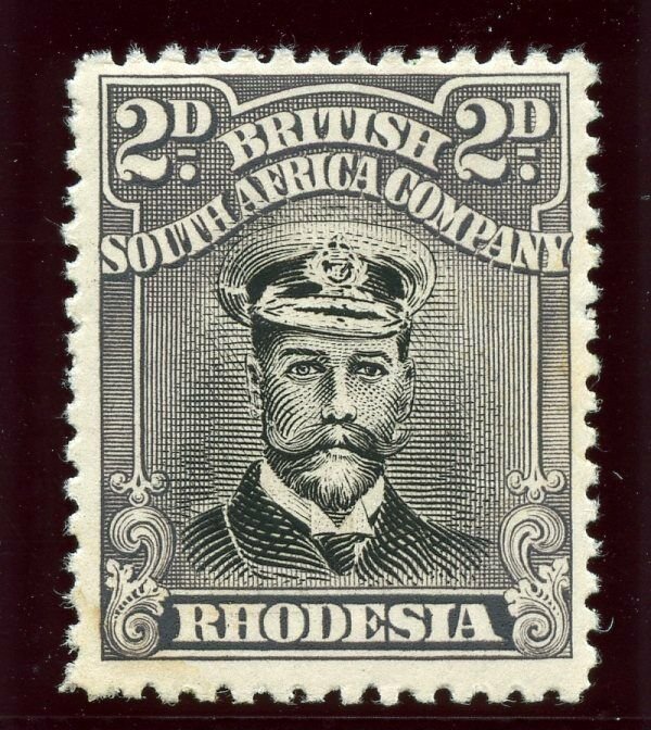 Rhodesia 1923 KGV Admiral 2d black & slate-purple MLH. SG 292.