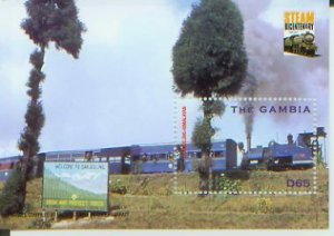 Trains, Steam Locomotives 200 Years,  S/S 1 (GAMB2838)*