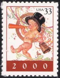 SC#3369 33¢ Baby New Year Single (1999) SA