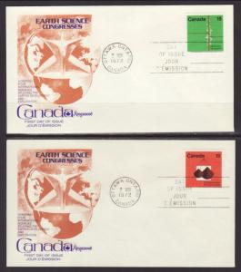 Canada 582-585 Earth Sciences S/4 Kingswood U/A FDC