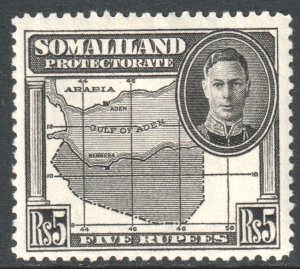 Somaliland Scott 107 - SG116, 1942 George VI 5r MH*