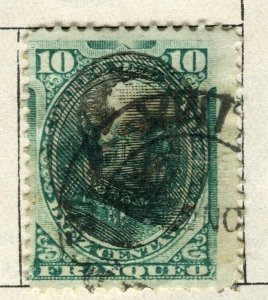 PERU; 1894 early classic Optd. issue fine used 10c. value