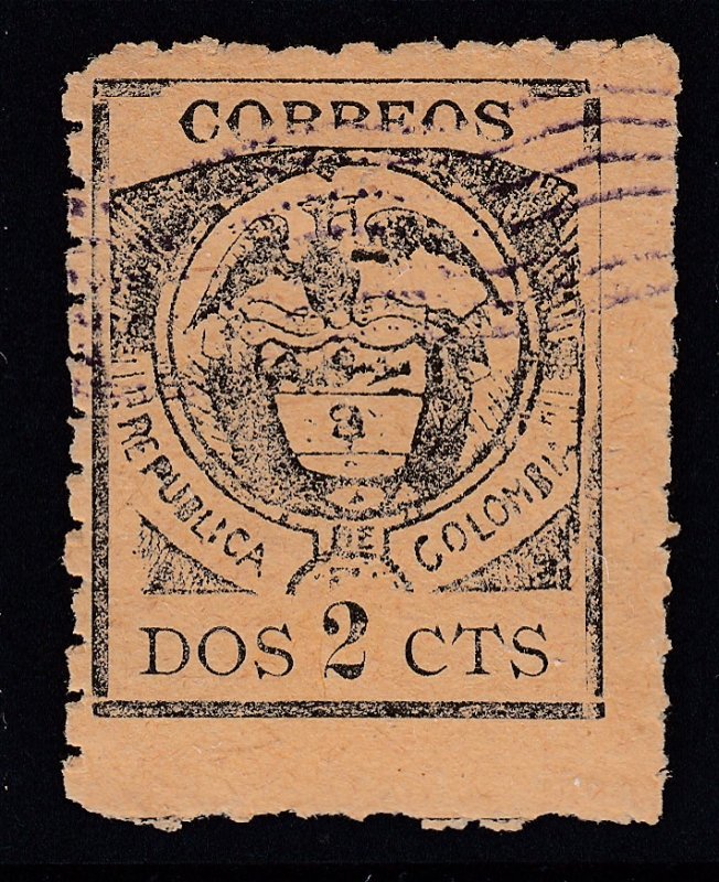Colombia 1899 Cartagena Issues 2c Black on Buff LM Mint. Scott 171