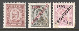 PORTUGAL 69a, 88, 91 OG H M/M COLLECTION LOT $118 SCV