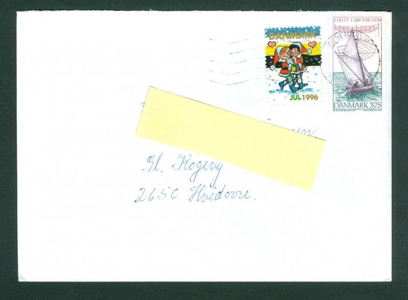 Denmark. Cover 1996. Post Center. Christmas Seal, + Sc# 1053. Adr: Hvidovre