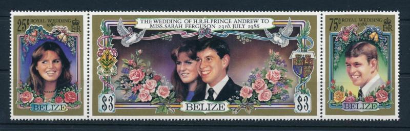 [95333] Belize 1986 Royalty Wedding Prince Andrew Flowers Doves  MNH