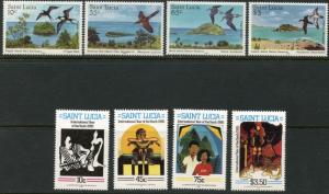 ST. LUCIA Sc#702-705//791-794 1984-85 Five Complete Sets OG Mint NH