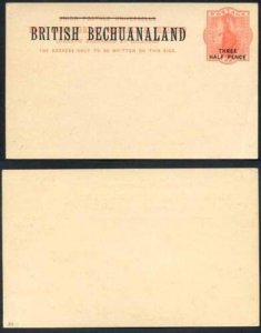 British Bechuanaland 1 1/2d O/P on QV 1d Red Foreign Postcard Mint 