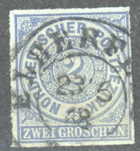 German States- North German Confed, Scott #5, Used