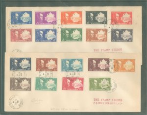 Martinique 198-216 1948 Complete set on two covers