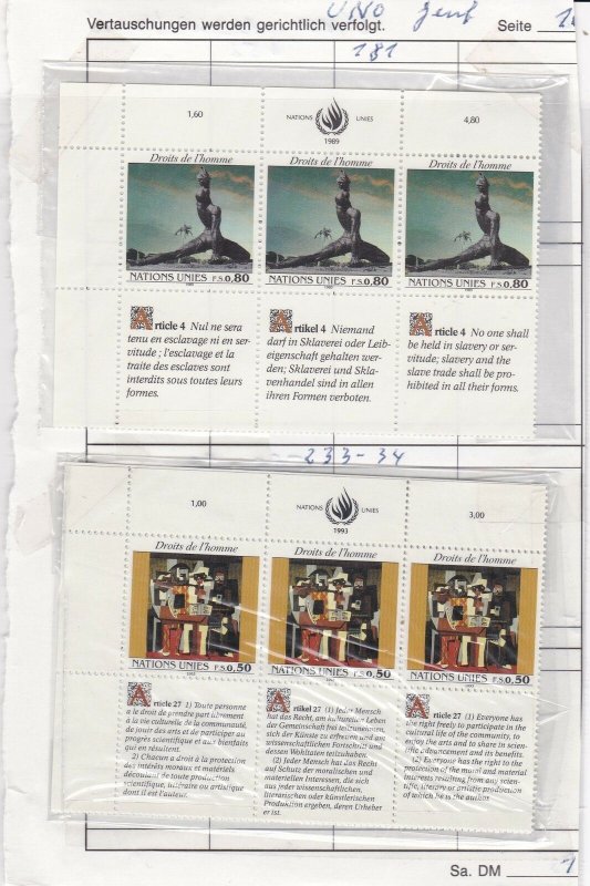 United Nations Mint Never Hinged Stamps  ref R 18293 