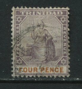 Trinidad 1896 4d used