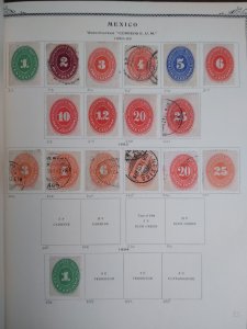 collection on pages Mexico 1887-98 NY: CV $330