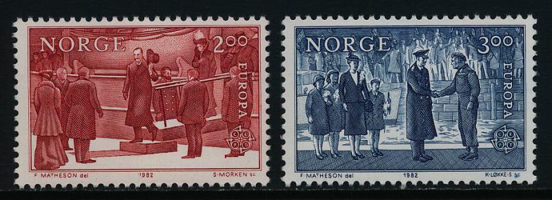 Norway 805-6 MNH EUROPA, King Haakon VII, Prince Olav